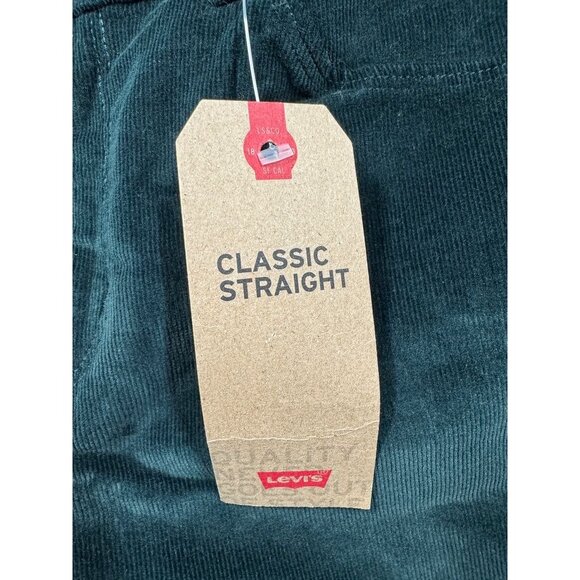 Levi's Classic Straight Corduroy Jeans Emerald Green Mid Rise Women's 8 M 29x30 - Picture 10 of 14
